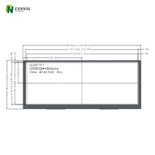 LCD TFT industrial de temperatura amplia de 10,25' | 1280×800 LVDS